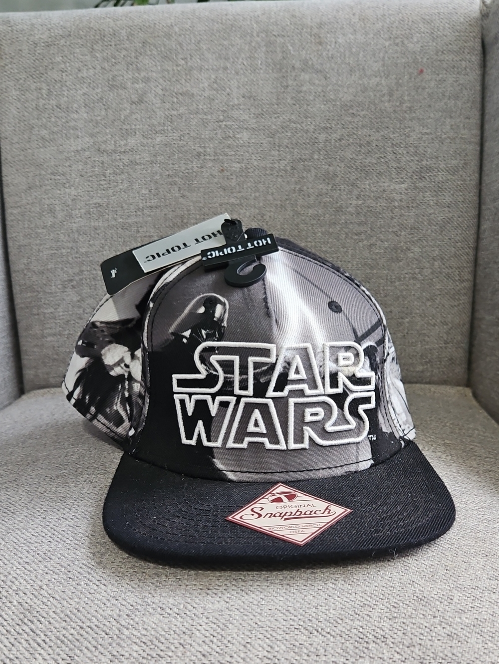 Original Snapback Star Wars Black & Gray Mens Hat